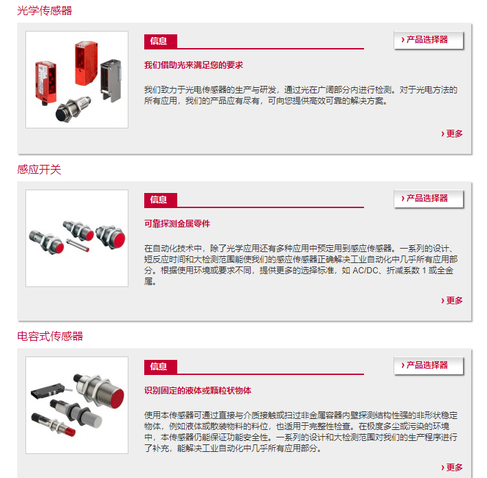 ?leuze開關傳感器的各類系列介紹